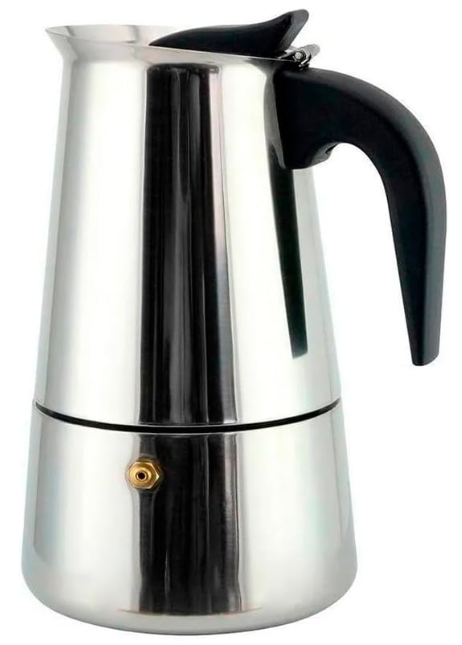 Cafeteira Italiana Expresso 200ml em Inox Para 4 Xícaras
